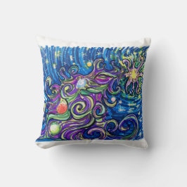 Coussin Sapin de Noël Cosmique