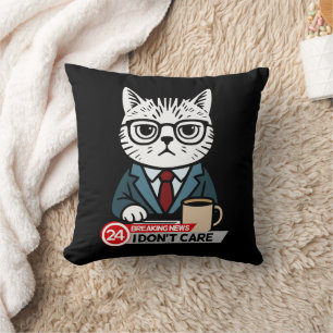 Coussin Sarcastic Funny Chat Office Humour