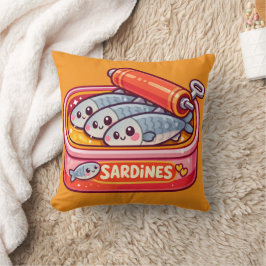 Coussin Sardines mignonnes dessin animé poisson