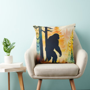 Coussin Sasquatch Automne Paysage Coucher de soleil