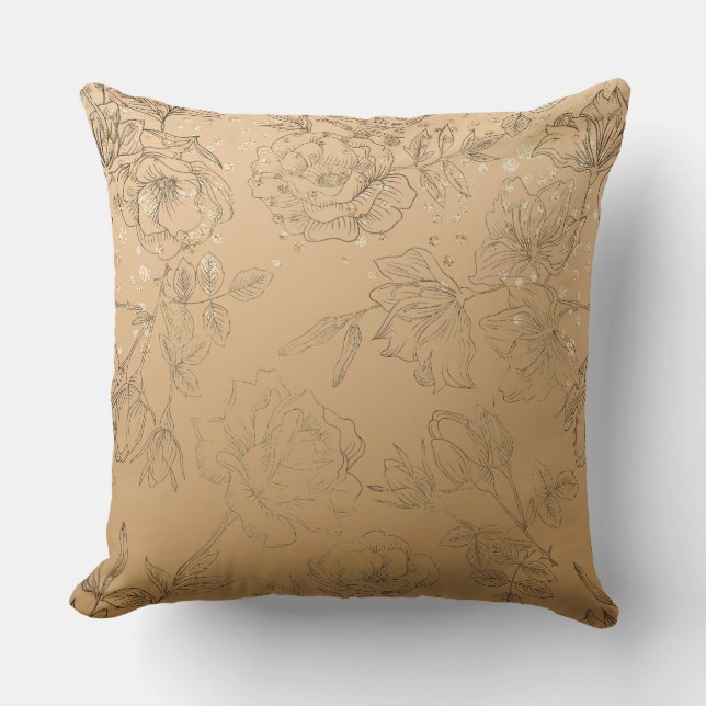 Coussin Satin et soie beige (Recto)