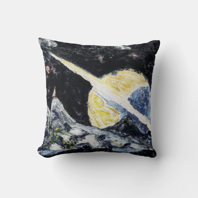 Coussin Saturn Rising par Alexandra Cook (Recto)