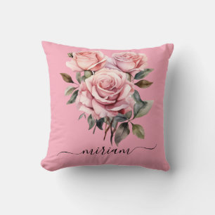 Coussin Sauge Roses Roses Classique Floral