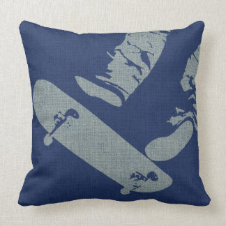 Coussin Saut de skateboard - Pilote à lancer bleu de la ma