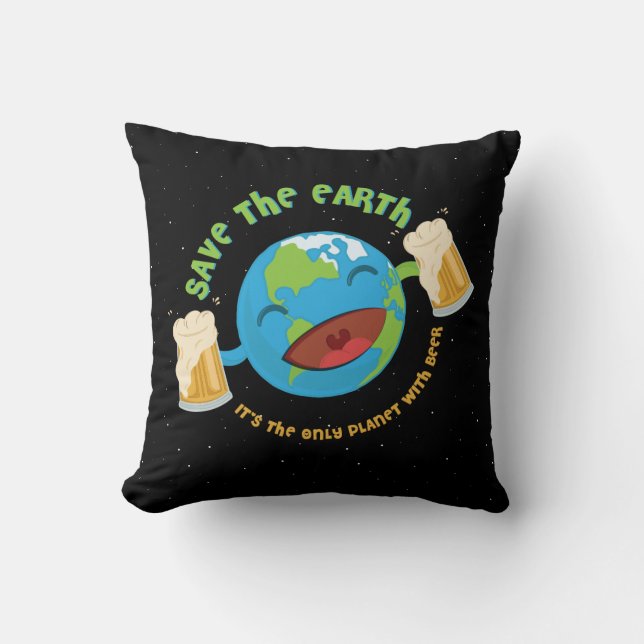 Coussin Sauvez la terre (Recto)