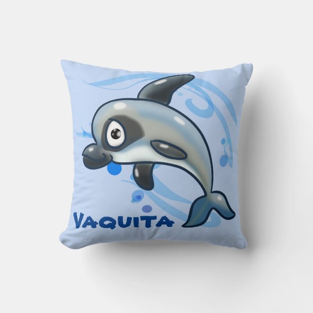 Coussin Sauvez La Vaquita ! (Recto)
