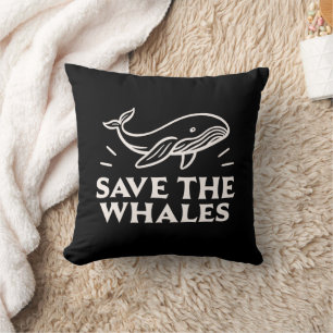 Coussin Sauvez les baleines