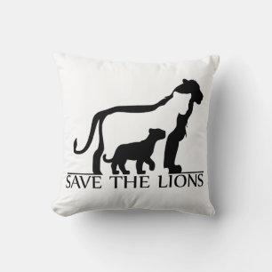 Coussin Sauvez les lions