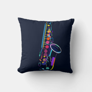 Coussin Saxophone abstrait