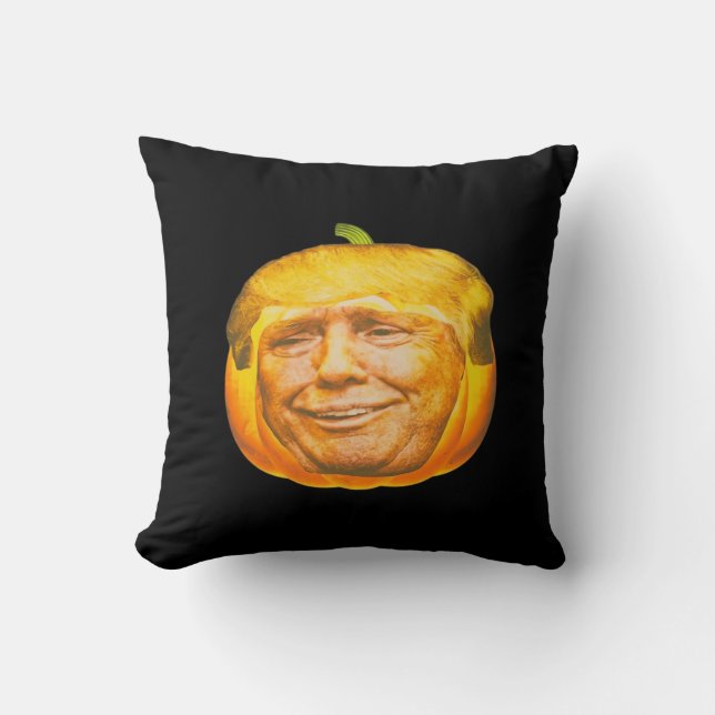 Coussin Scandale Trumpkin Citrouille Halloween Conception  (Recto)