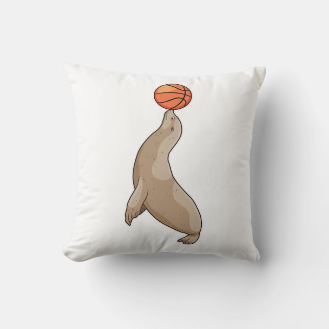 Coussin Sceau avec basket-ball (Recto)