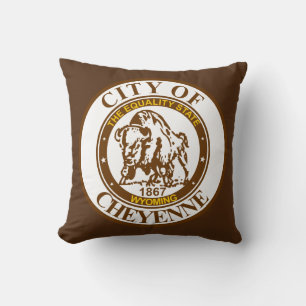 Coussin Sceau de Cheyenne, Wyoming