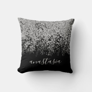 Coussin Scénario scintillant de la loterie argentée tendan