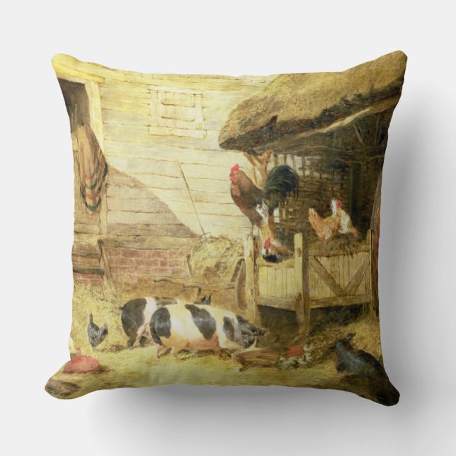 Coussin Scène de basse cour (Recto)