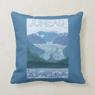 Coussin Scène de glacier - Juneau, Alaska
