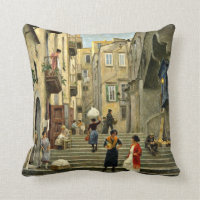 Scène de la rue Naples - Paul G. Peinture de Fisch