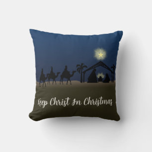 Coussin Scène De Nativité Garder Le Christ À Noël