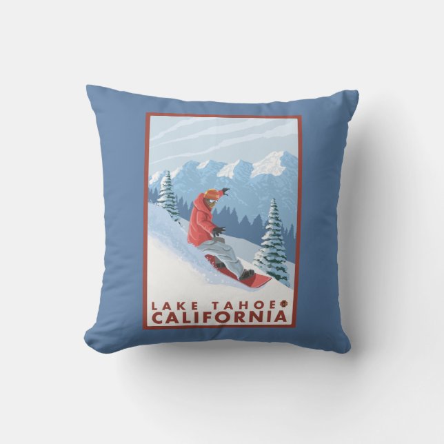 Coussin Scène de surfeur - le lac Tahoe, la Californie (Recto)
