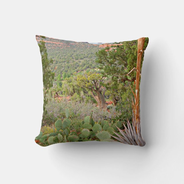 Coussin Scène du désert, Sedona, nature, cactus, (Recto)