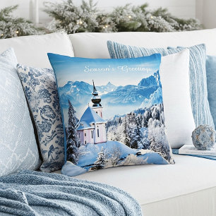 Coussin Scène hivernale personnalisée