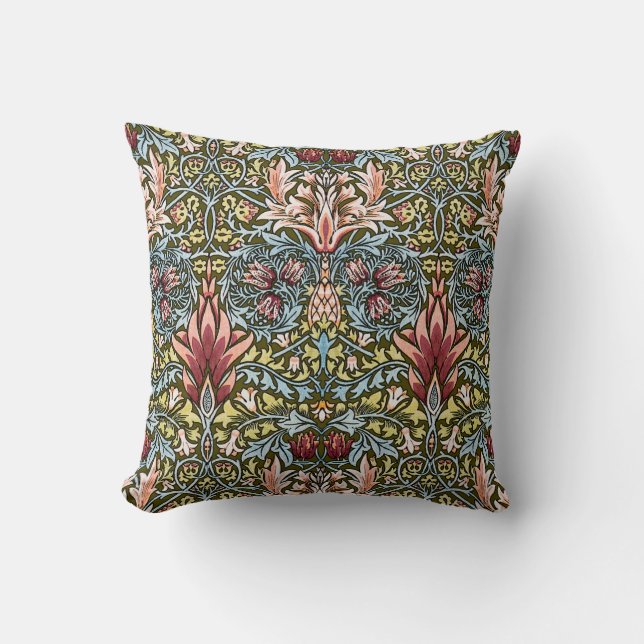 Coussin Schéma floral William Morris Snakeshead (Recto)