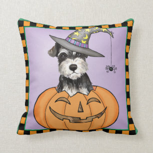Coussin Schnauzer miniature de Halloween