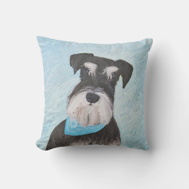 Coussin Schnauzer (Miniature) Peinture - Joli chien origin (Recto)