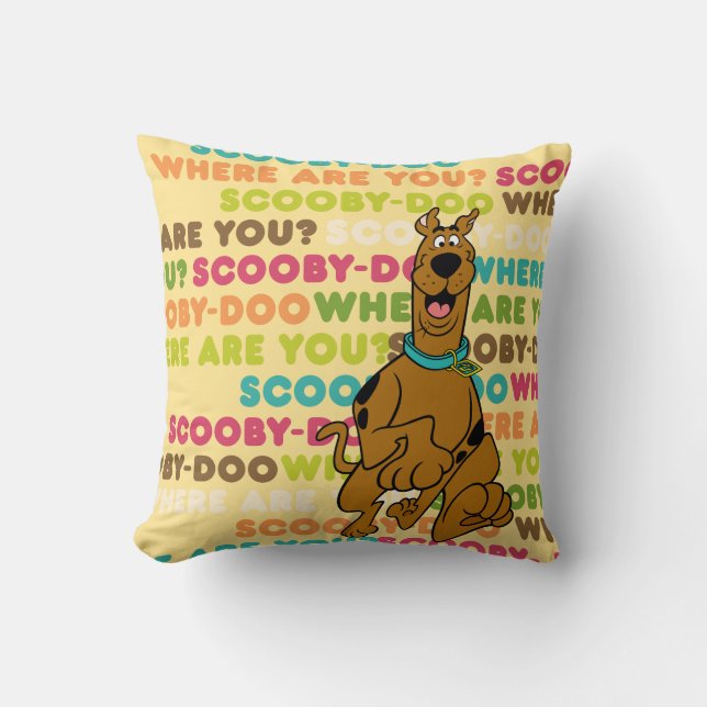 Coussin Scooby-Doo Coureur "Où Es-Tu ?" (Recto)