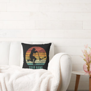 Coussin Scooter Vintage Sunset Retro E-Scooter Design