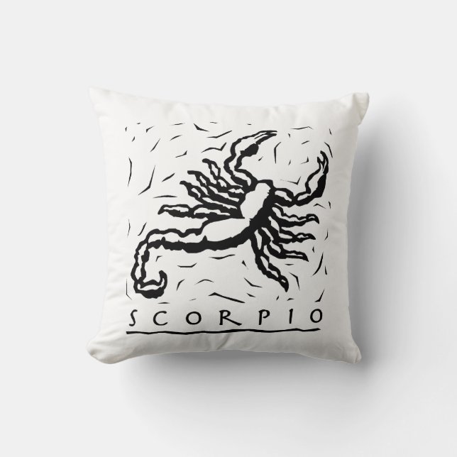 Coussin Scorpio Anniversaire Année Signe astrologique Zodi (Recto)