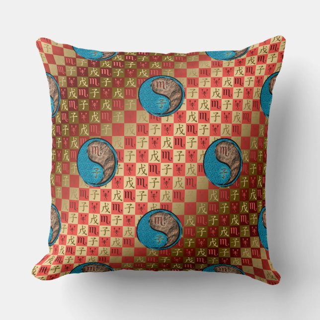 Coussin Scorpio & Earth Rat (Recto)