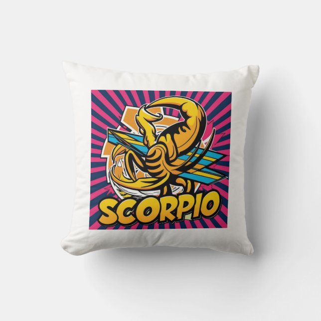 Coussin Scorpio Vibes Zodiac Design (Style BD) (Recto)