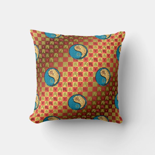Coussin Scorpion & Dragon de Feu (Recto)