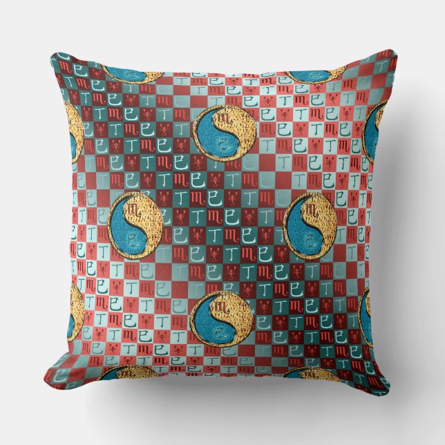 Coussin Scorpion & Serpent de feu (Recto)