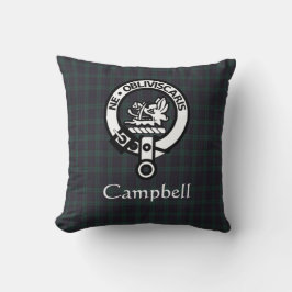 Coussin Scottish Campbell Crest Badge & Tartan