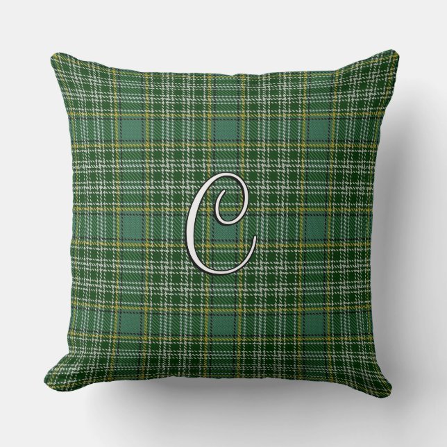 Coussin Scottish Home Clan Currie Tartan Plaid (Recto)
