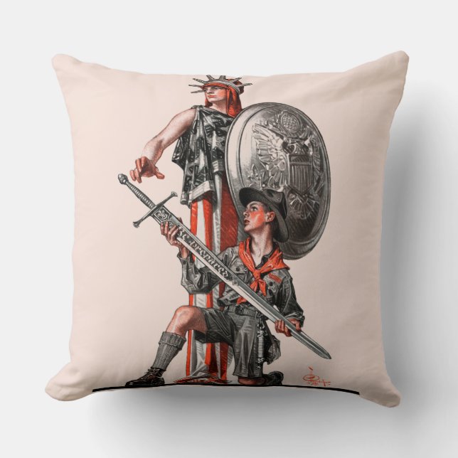 Coussin Scout et liberté de garçon (Recto)