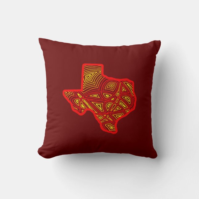 Coussin Scribble Texas (Recto)