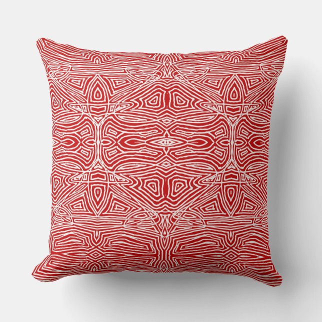 Coussin Scribbleempreintes rouges (Recto)