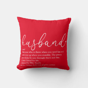 Coussin Script de définition du meilleur mari au monde