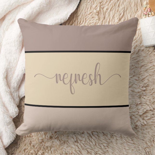 Coussin Script Earth Tones "Refresh" Jeu d'oreiller (Couverture)