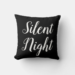 Coussin script SILENT NIGHT - typographie