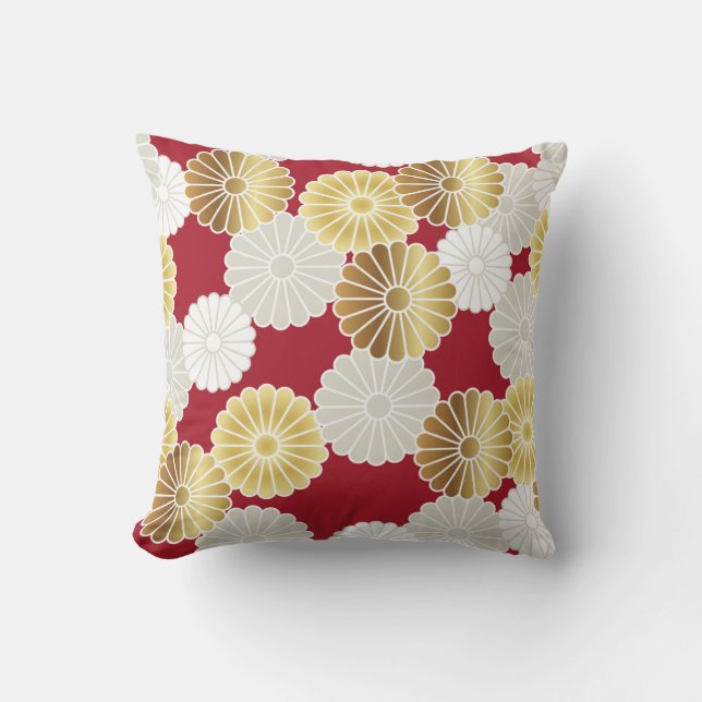 Coussin Seamless chrysanthemum pattern in the Japanese tra (Recto)