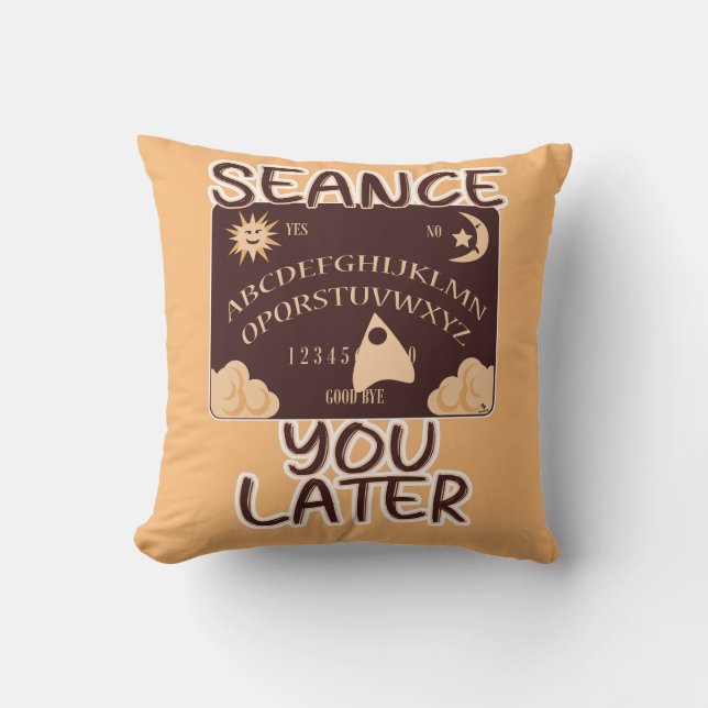 Coussin Seance You Plus Tard Spirit Board Halloween Art (Recto)