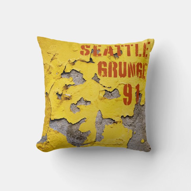 Coussin Seattle Grunge Music 1991 (Recto)