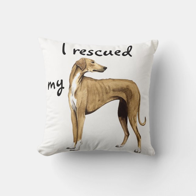 Coussin Secourir Azawakh (Recto)