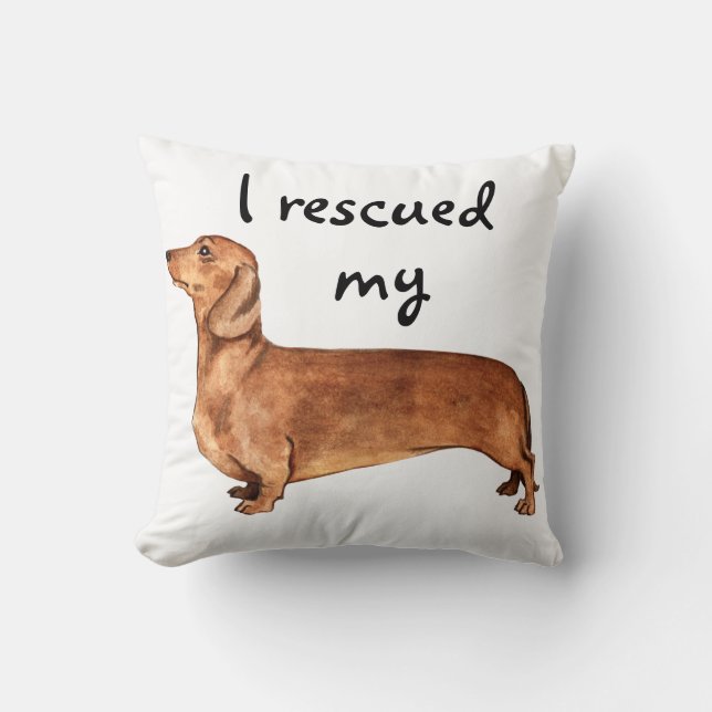 Coussin Secourir Dachshund (Recto)