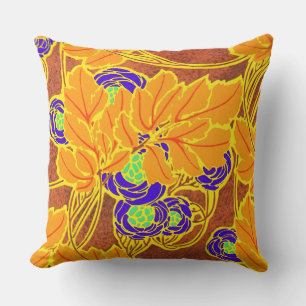 Coussin Séguy's Art Déco violet et vert