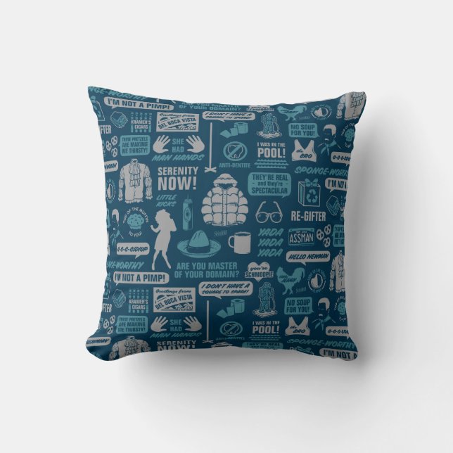 Coussin Seinfeld | Motif de mème (Recto)