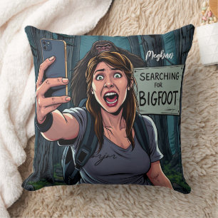 Coussin Selfie Sasquatch Bigfoot